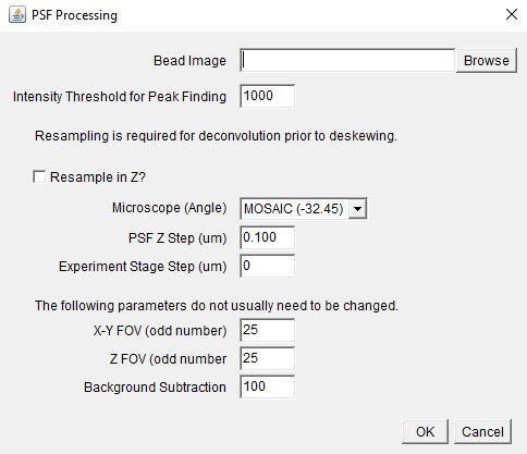 PSF Processing GUI